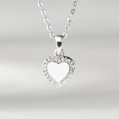 Dây Chuyền Bạc 925 Đính Đá Hình Trái Tim Lãng Mạn Romance - VYN505