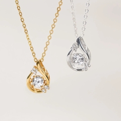 Dây Chuyền Bạc 925 Giọt Nước - Đá Waterdrop Dancing Stone - VCN28