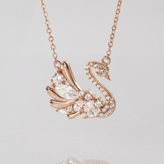 Dây Chuyền Bạc 925 Hình Thiên Nga Đính Đá Lấp Lánh Pretty Swan - VGN09