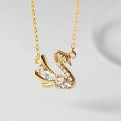 Dây Chuyền Bạc 925 Hình Thiên Nga Nhỏ Đính Đá - Tiny Pretty Swan - VGN19