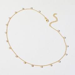 Dây Chuyền Bạc 925 Đính Đá Mặt Trăng Rainbow Moonstone - VSN505