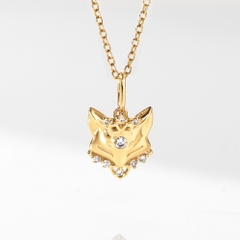 Dây Chuyền Bạc 925 Mặt Hồ Ly Đính Đá Fox Necklace - VGN18
