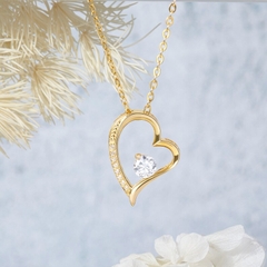 Dây Chuyền Bạc 925 Trái Tim Đính Đá Tình Yêu - Love Heart - VYN15