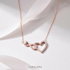 Dây Chuyền Bạc 925 Infinite Love Đính Đá Trái Tim Vô Cực - VYN11