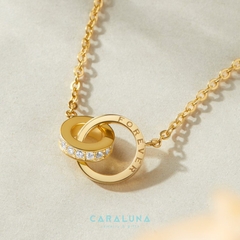 Dây Chuyền Đôi Bạc 925 Eternity Love Đính Đá Tình Yêu - VYN31