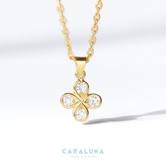 Dây Chuyền Vàng 10K 4 Leaf Clover Đính Kim Cương Moissanite - VYN50V