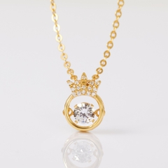 Dây Chuyền Vàng 10K My Queen Đính Kim Cương Đá Nhảy - VYN13V