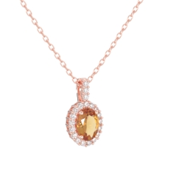 Dây Chuyền Đá Quý Citrine Vàng - VHN01-01