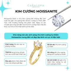 Quà Tặng 8/3 Nhẫn Bạc 925 Kim Cương Moissanite Tròn Vương Miện Lấp Lánh Crown Ring - VCR16-MS