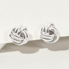 Hoa Tai Bạc 925 Dáng Nụ Sợi Kết Nối Knot - VUE501
