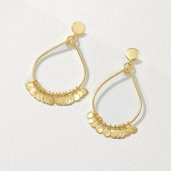 Hoa Tai Bạc 925 Treo Giọt Nước - Charm Tròn Nhỏ Teardrop - VSE506
