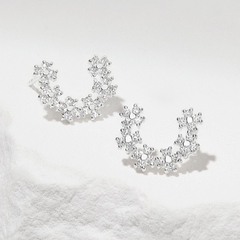 Hoa Tai Bạc 925 Mặt Trăng Khuyết Đính Đá Hàn Quốc Sweet Moon - VGE500