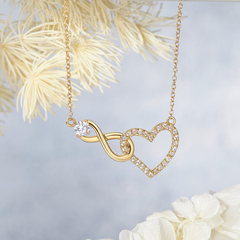 Quà Tặng 8/3 Dây Chuyền Bạc 925 Trái Tim Vô Cực Đính Đá Tình Yêu Vĩnh Cửu - Infinite Love - VYN11