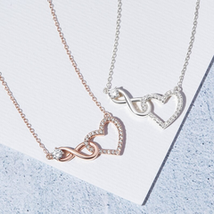 Quà Tặng 8/3 Dây Chuyền Bạc 925 Trái Tim Vô Cực Đính Đá Tình Yêu Vĩnh Cửu - Infinite Love - VYN11