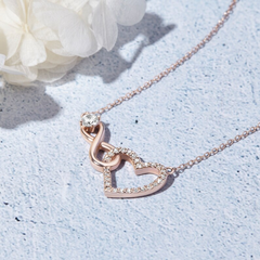 Quà Tặng 8/3 Dây Chuyền Bạc 925 Trái Tim Vô Cực Đính Đá Tình Yêu Vĩnh Cửu - Infinite Love - VYN11