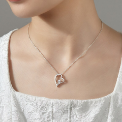 Dây Chuyền Bạc 925 Trái Tim Đính Đá Tình Yêu - Love Heart - VYN15
