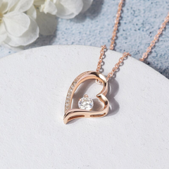 Dây Chuyền Bạc 925 Trái Tim Đính Đá Tình Yêu - Love Heart - VYN15