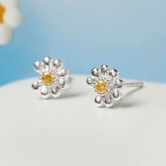 Khuyên Tai Stud Bạc 925 Nụ Hoa Cúc Daisy - VCE50