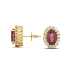 Bông Tai Đá Quý Ruby Đỏ - VHE01-03