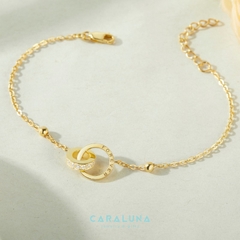 Lắc Tay Bạc 925 Nữ Vòng Tròn Đính Đá Cho Nữ Eternity Love - VYB29