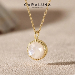 Mặt Dây Chuyền Bạc 925 Mặt Đá Rainbow Moonstone - VUP509