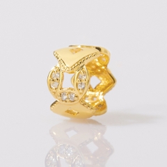 Charm Vàng 10K Kim Tiền Đính Kim Cương Moissanite - VCP10V
