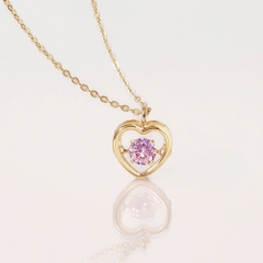Quà Tặng 8/3 Dây Chuyền Bạc 925 Trái Tim Đá Nhảy Bling Heart - VYN62