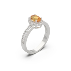 Nhẫn Đá Quý Citrine Vàng - VHR01-01