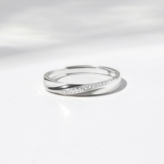 Nhẫn Bạc 925 Freesize Symbols Of Love Đính Đá Cho Nữ - VYR03