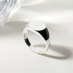 Nhẫn Bạc 925 Mặt Bản Lớn Oval Signet Ring - VCR13