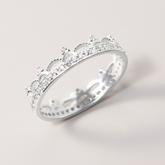 Nhẫn Bạc 925 Vương Miện Đính Đá Full Nhẫn Crown Princess - VGR03