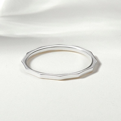 Nhẫn Trơn Bạc 925 Vát Cạnh Dainty Ring - VCR03