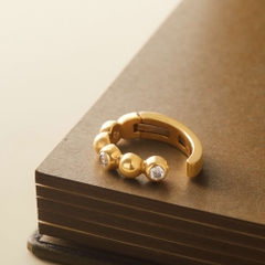 (1 Cái) Khuyên Tai Earcuff Bạc 925 Đính Đá Tròn Nắp Bật Cao Cấp - ODE464-L