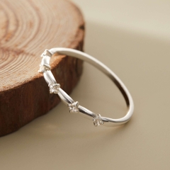 Nhẫn Bạc 925 Đính Đá Xen Kẽ Classic - ODR267