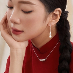 Set Quà Tặng Trang Sức Bạc Cao Cấp - Set 2 Món - Ngọc Trai Tự Nhiên Phối Đá Luxury Pearls - VUN502 & VUE507