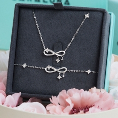 Set Quà Tặng Trang Sức Bạc Cao Cấp - Set 2 Món - Set Vô Cực Tình Yêu Vĩnh Cửu - VYN72 & VYB72