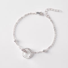 Lắc Tay Bạc 925 Đính Đá Vòng Tròn Lồng Tình Yêu Cho Nữ Eternity Love - VYB29