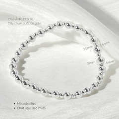 Lắc Tay Bi Bạc 925 Với Chun Co Giãn Bead - VCB500