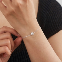 Lắc Tay Bạc 925 Vòng Tròn Gắn Đá Circle Stone - VCB20