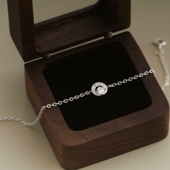 Lắc Tay Bạc 925 Vòng Tròn Gắn Đá Circle Stone - VCB20