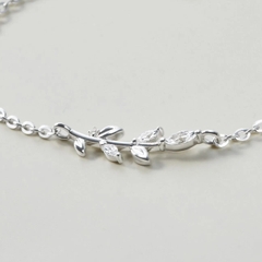 Lắc Tay Bạc 925 Lá Nguyệt Quế Đính Đá Laurel Bracelet - VCB21
