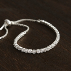 Lắc Tay Bạc 925 Tennis Dây Rút Bản Lớn - VCB23