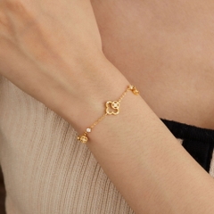 Lắc Tay Bạc 925 Kim Tiền Tài Lộc Đính Đá - VCB37