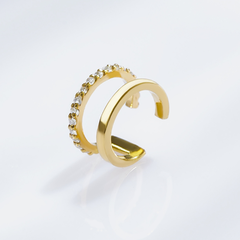 (1 Cái) Khuyên Tai Kẹp Vành Bạc 925 Đính Đá Pave Ear Cuff - VCE06