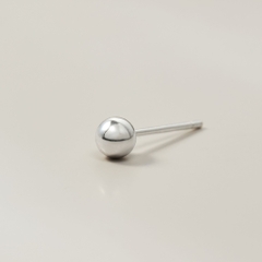 (1 Cái) Khuyên Tai Bạc 925 Nụ Bi Tròn Các Size 2.5-3-4-5 Ly - Ball Stud (Giá 1 chiếc)