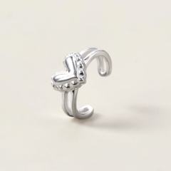 Set Khuyên Tai Trái Tim Classic - Earrings Stack Hoa Tai Trái Tim Bạc 925 CARA LUNA - Set Heart Earrings (3 chiếc)