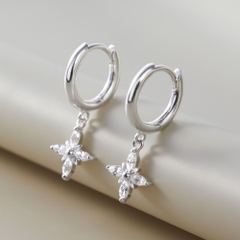 Set Khuyên Tai Ngôi Sao Và Khuyên Tai Tròn Classic - Hoa Tai Nụ Bạc Và Hoa Tai Hoops CARA LUNA - Set Star Stud & Hoops (3 chiếc)