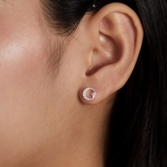 Khuyên Tai Stud Bạc 925 Nụ Trăng Sao Đính Đá Moon Star Studs - VCE37
