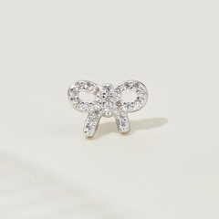 (1 Cái) Bông Tai Stud Bạc 925 Nơ Dễ Thương Đính Đá Lấp Lánh - VCE503-L