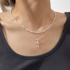 Dây chuyền Bạc 925 Thánh Giá Mảnh Đính Đá Cross Pendant - VSN501